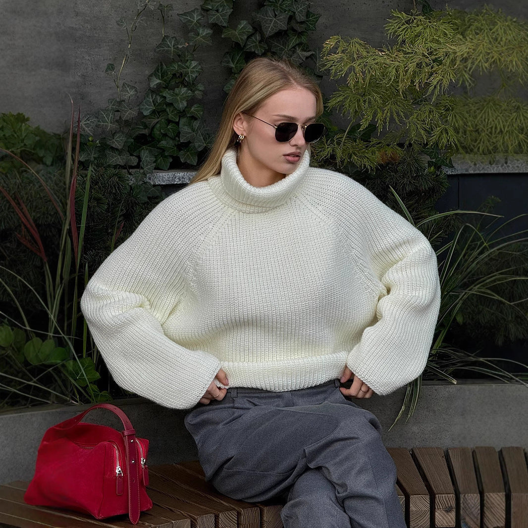 Women’s White Pullover Loose Sweater My Store