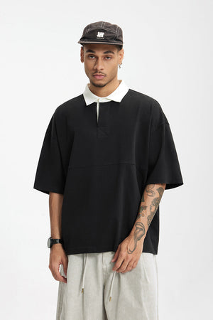 Men’s Polo Shirt - Mountain Contrast Lapel My Store