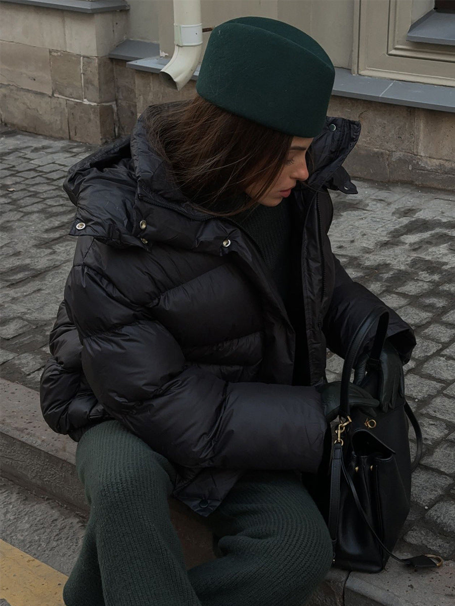 Warm Cotton-Padded Hooded Overcoat MRC STORE