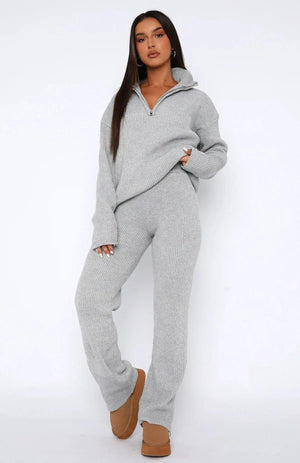 Comfortable Lapel Long Sleeve Pants Suit - MRC STORE