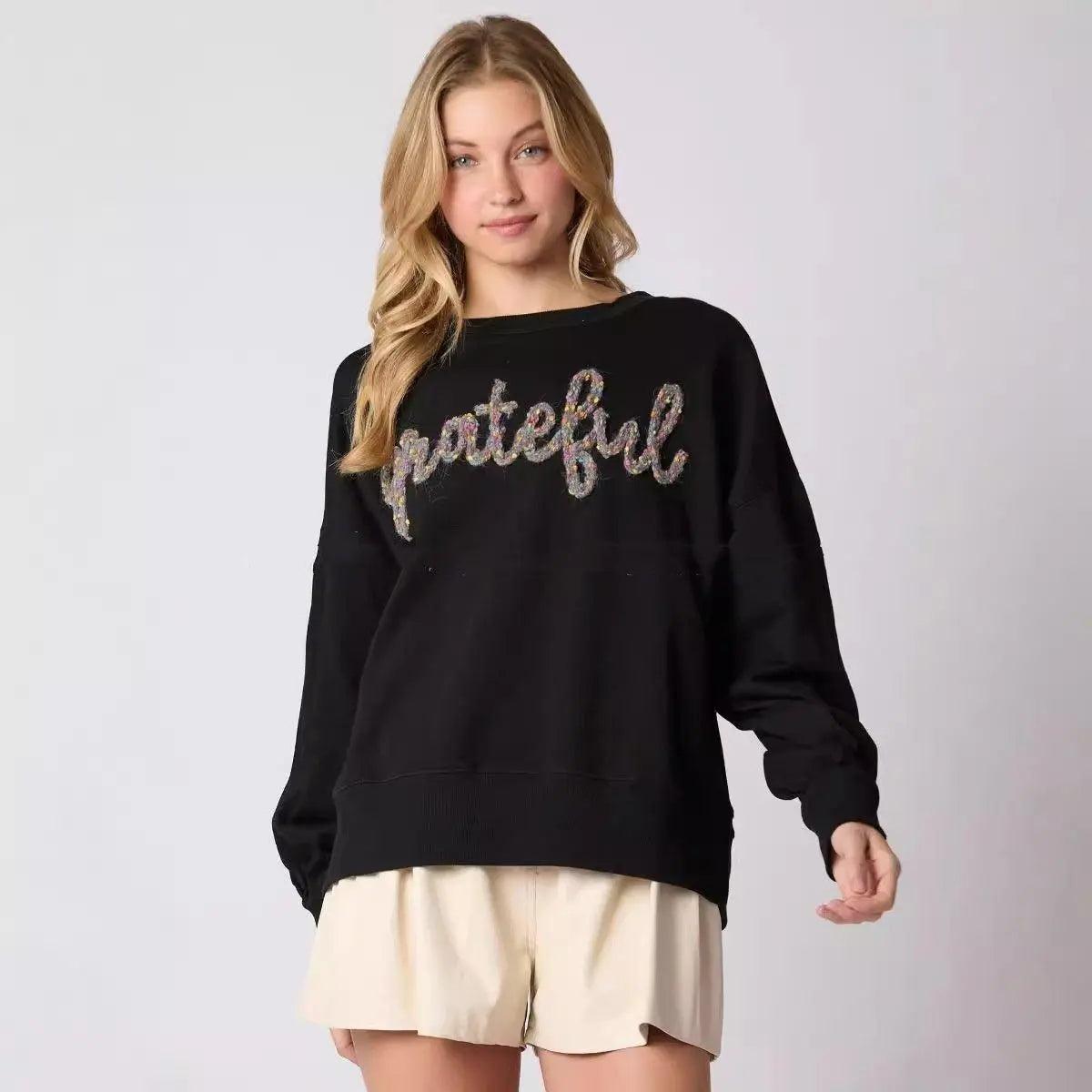Alphabet Embroidery Sweater - MRC STORE