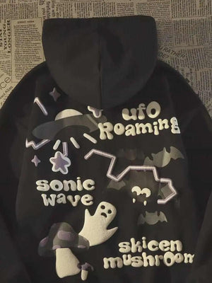 American 3D Bat Ghost Hooded Sweater - MRC STORE