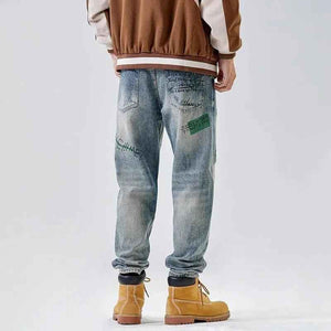 American Print Loose Jeans