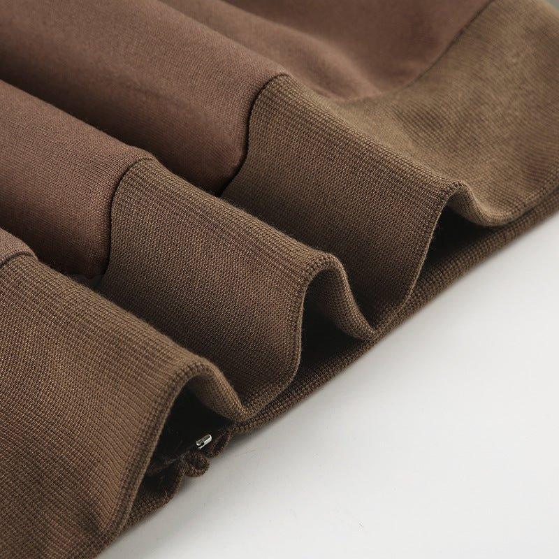 American Retro Fur Collar Hooded Zipper Sweatshirt for Women - Street Hipster Style in Brown - MRC STORE