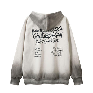 American Retro Graffiti Zipper Hoodie Cardigan – Trendy Comfort for Every Occasion - MRC STORE