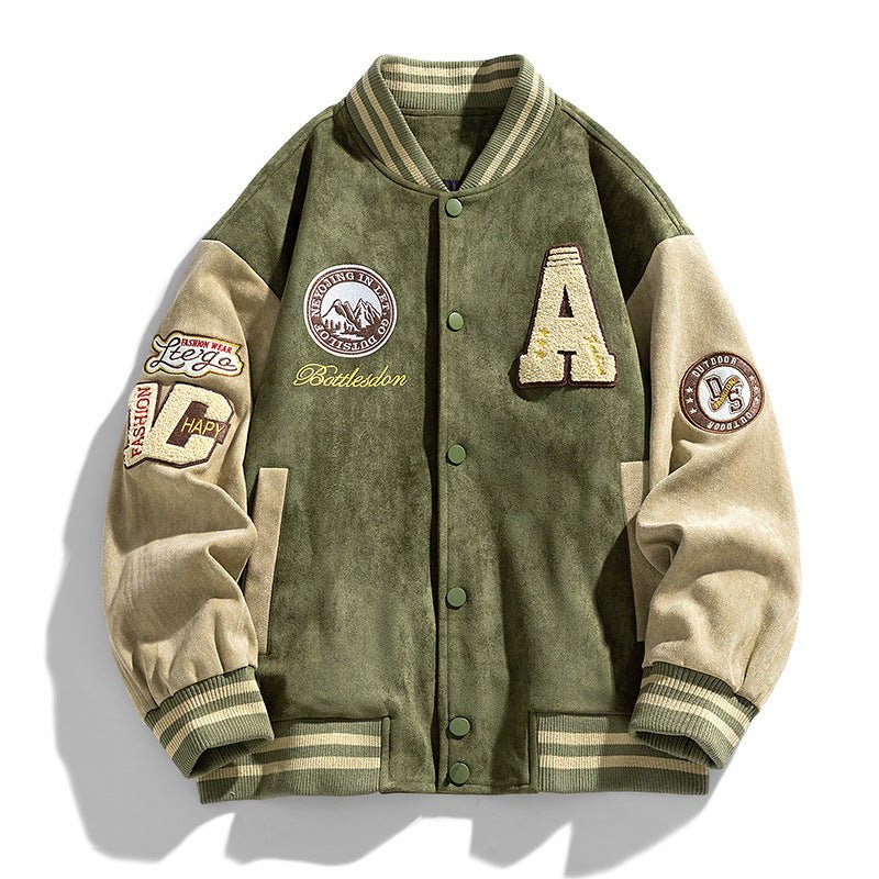 American Retro Loose Letter Baseball Jacket - MRC STOREJacketsMy StoreAmerican Retro Loose Letter Baseball JacketMRC STORECJXZ225204304DWBlack2XL
