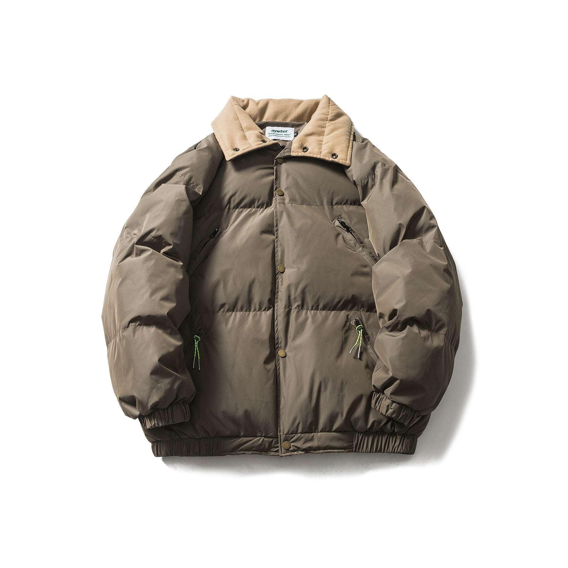 American Retro Pure Color Short Down Coat - MRC STORE