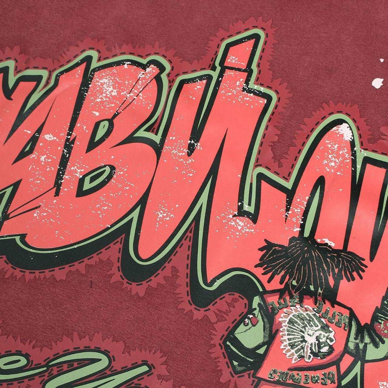 American Street Fashion Water-Washed Printed Hoodie - MRC STORE