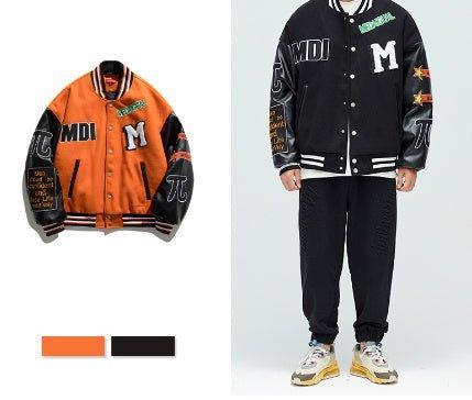 American Street Heavy Industry Thick Baseball Uniform Cotton-Padded Coat - Casual Cardigan Style, Polyester Fiber - MRC STORE