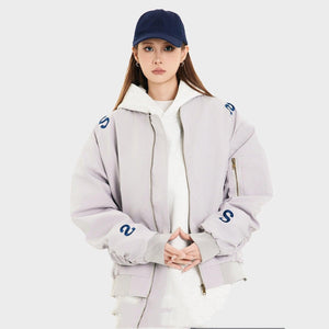 American Street Style Embroidered Letter Flight Jacket for Teenagers - MRC STORE