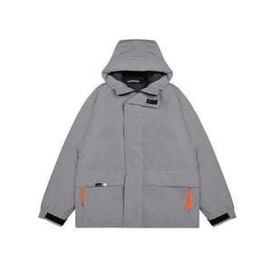 Khaki Green Street Windproof Hooded Cotton Jacket - MRC STORE
