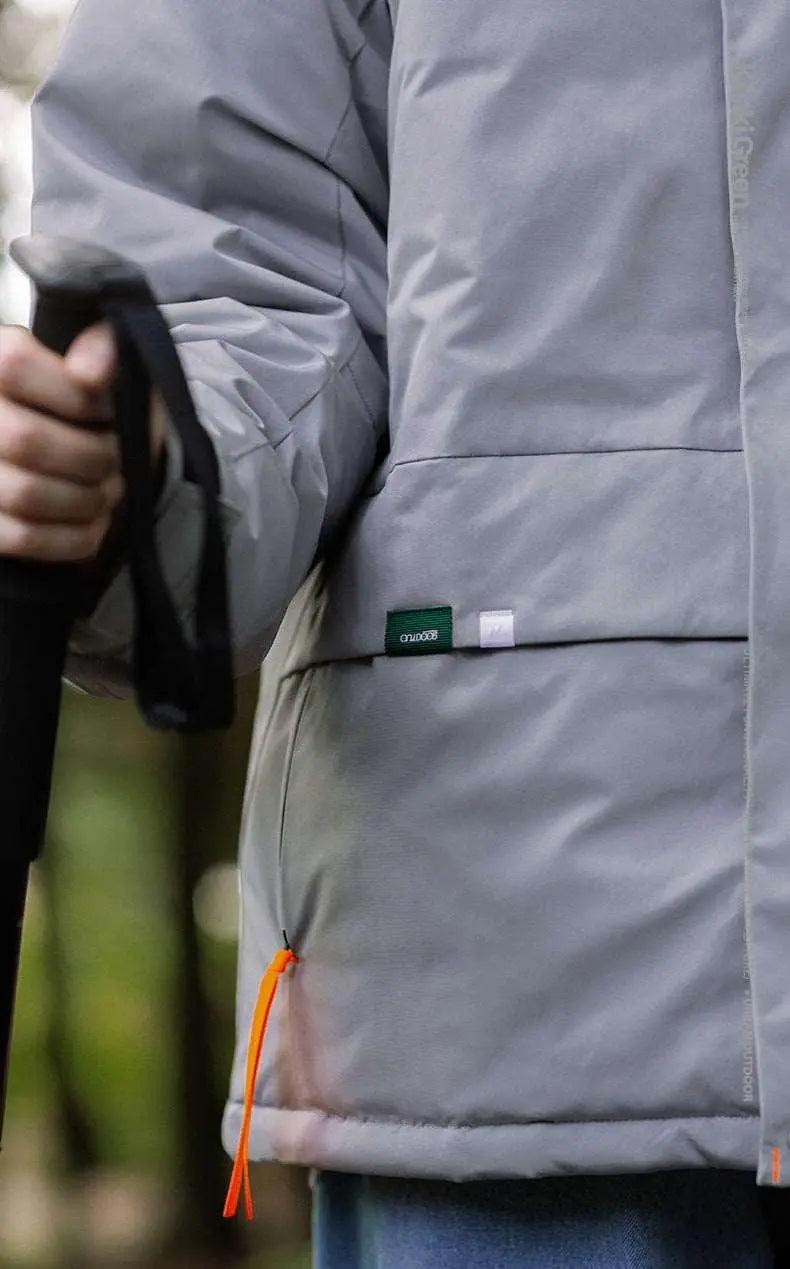 Khaki Green Street Windproof Hooded Cotton Jacket - MRC STORE