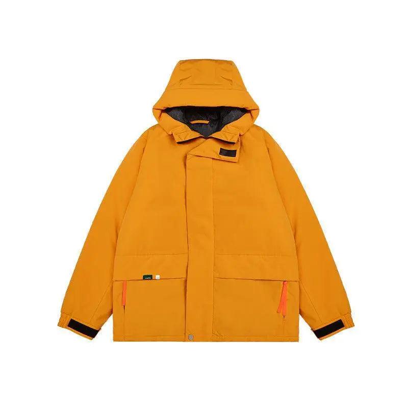 Khaki Green Street Windproof Hooded Cotton Jacket - MRC STORE
