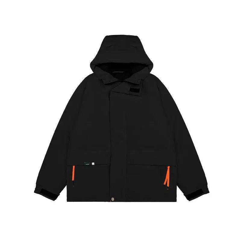 Khaki Green Street Windproof Hooded Cotton Jacket - MRC STORE