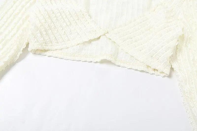 Apricot V Neck Pleated Dress - MRC STORE