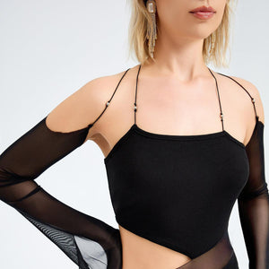 Asymmetric Cut - Out Dress - MRC STORETopMRC STOREStylish Irregular Hollow Dress - MRC STOREMRC STORECJLY1772932-Black-LBlackL