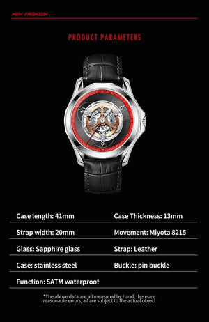 Automatic Hollow Mechanical Watch - 5 ATM Waterproof watch - MRC STORE