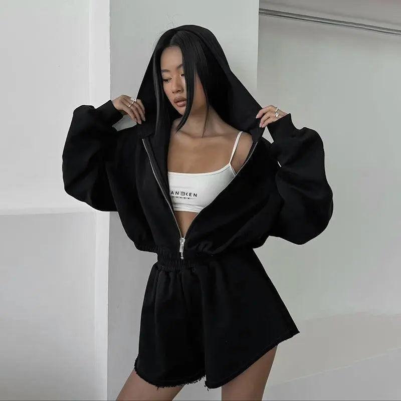 Autumn Leisure Fleece and Shorts Suit - MRC STORE