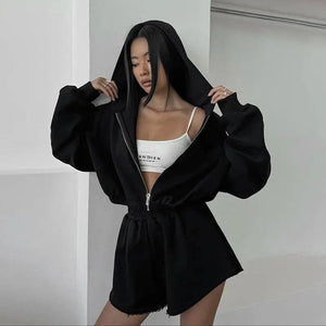 Autumn Leisure Fleece and Shorts Suit - MRC STORE