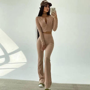 Autumn Women's Casual Square Collar Suit - MRC STORE