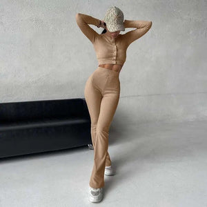 Autumn Women's Casual Square Collar Suit - MRC STORE