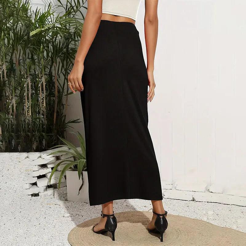 Elegant Asymmetric Slit Skirt - MRC STORE
