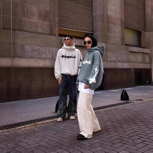 Y2G Printed Turtleneck Hoodie - MRC STORE