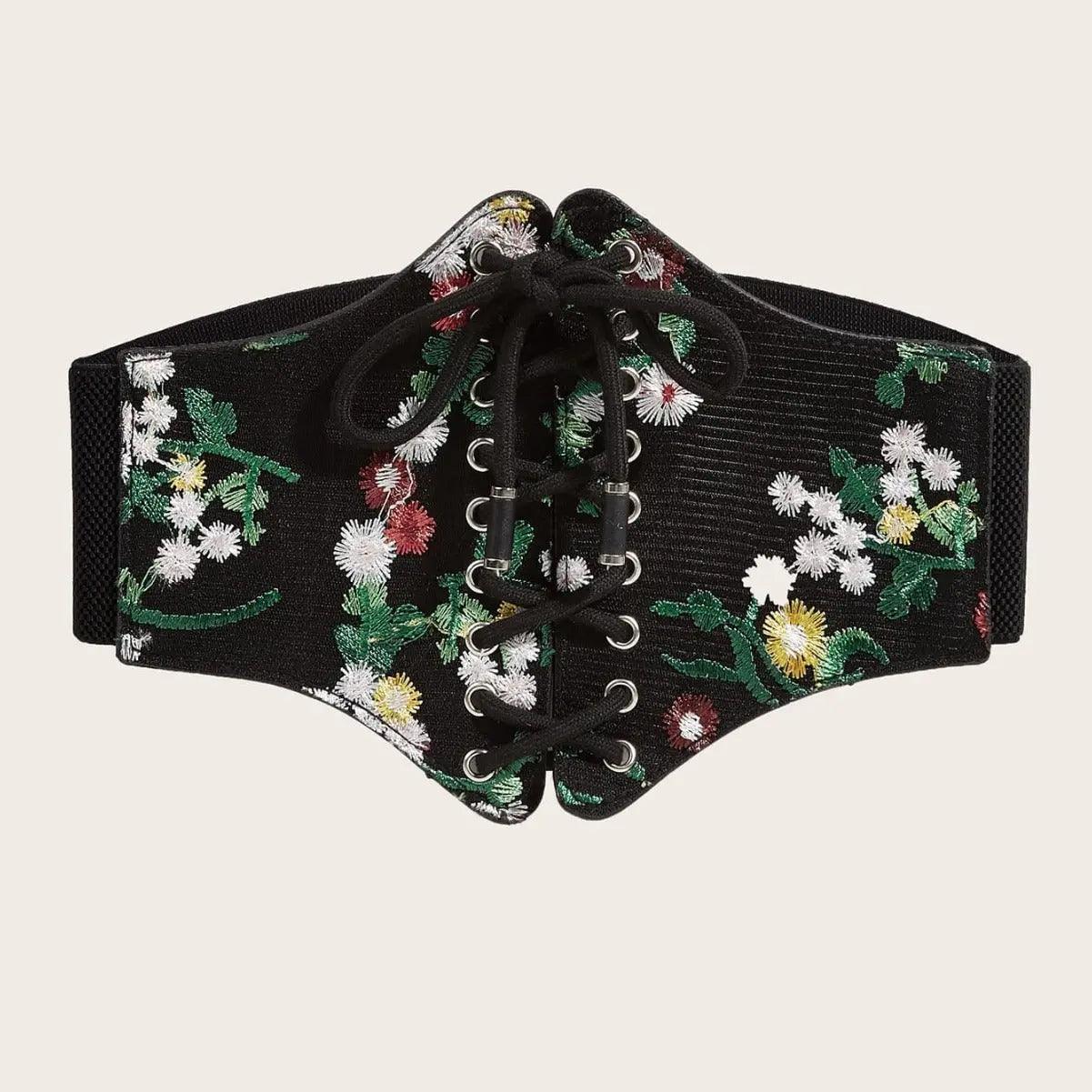 Floral Thick Belt - MRC STORE