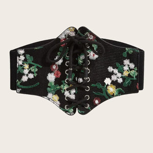 Floral Thick Belt - MRC STORE
