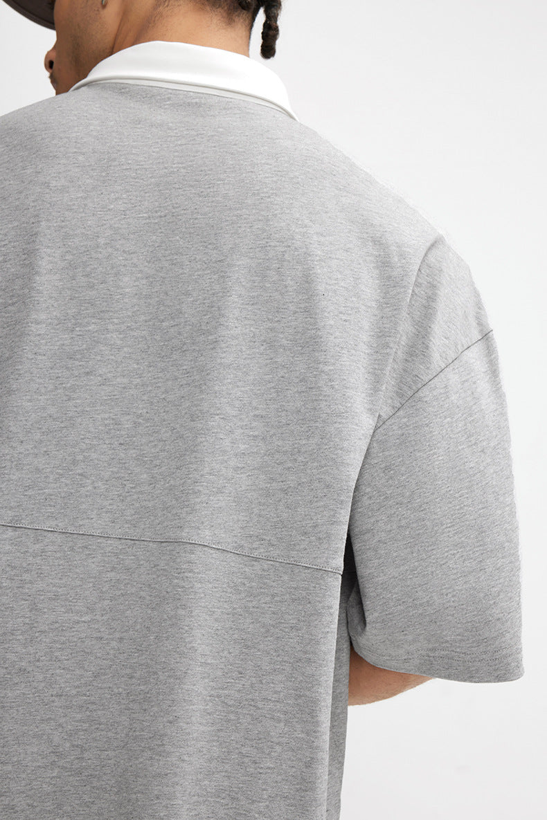Men’s Polo Shirt - Mountain Contrast Lapel My Store