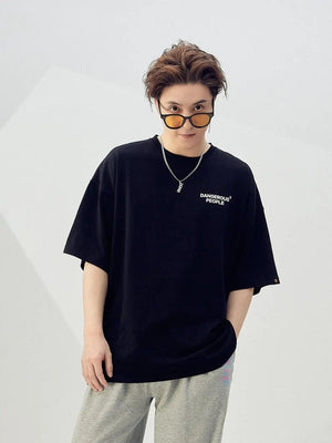 Loose Splash-Ink Paper Bag Graphic Tee - MRC STORE