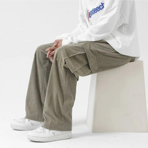 Loose Corduroy Cargo Pants - MRC STORE