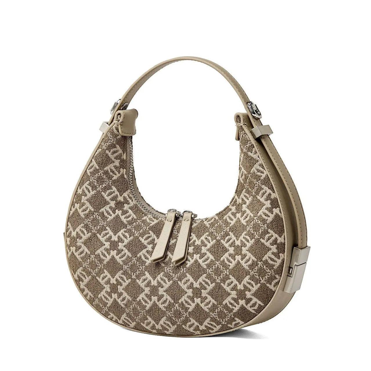 Woolen Crescent Canvas Bag - MRC STORE