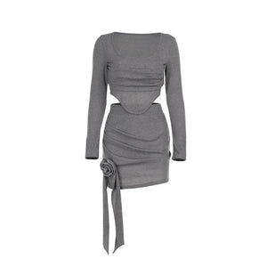 Casual Slim Three-Dimensional Floral Dress Suit - MRC STORE