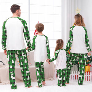 Festive Plaid Stitching Christmas Wear Parent-Child Leisure Wear Set – Cozy Family Homewear - MRC STORE