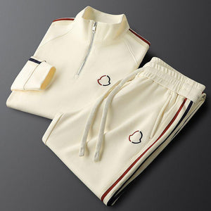 Fashion Side Stripe Leisure Sports Sweater Two-Piece Set β Perfect for Every Season - MRC STORE