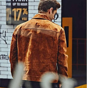 Men’s Leather Jacket - Pig Skin Brown - MRC STORE