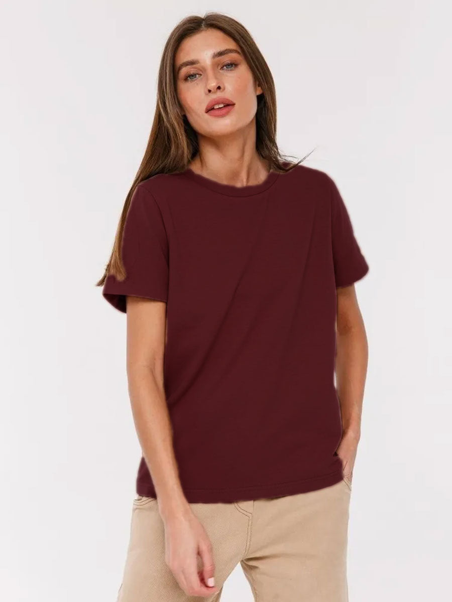 Unisex Casual T-Shirt - Round Neck Commuter Top My Store  25.99