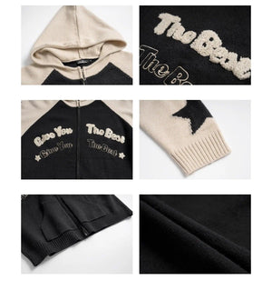 Loose Hooded Zip Cardigan - MRC STORE