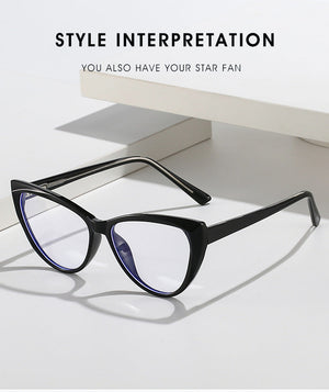 Unisex Cat Eye Glasses - Anti-Blue Retro Fit My Store