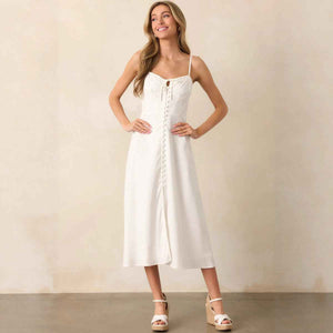 Backless Strappy Slim - Fit Midi Dress - MRC STOREDressMRC STOREBackless Strappy Slim - Fit Midi DressMRC STORECJLY262157903CXWhiteL