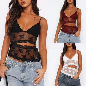 Backless Tank Top - Lace V Neck Sling - MRC STORETopMy StoreWomen’s Backless Tank Top - Lace V Neck Sling My Store MRC STORECJQB228000403CXWine RedL