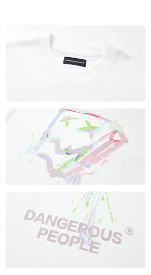 Loose Splash-Ink Paper Bag Graphic Tee - MRC STORE