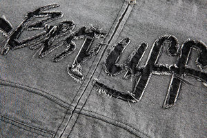 Irregular Stitching Hooded Denim Jacket for Women - MRC STORE