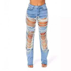 Bead Chain Jeans