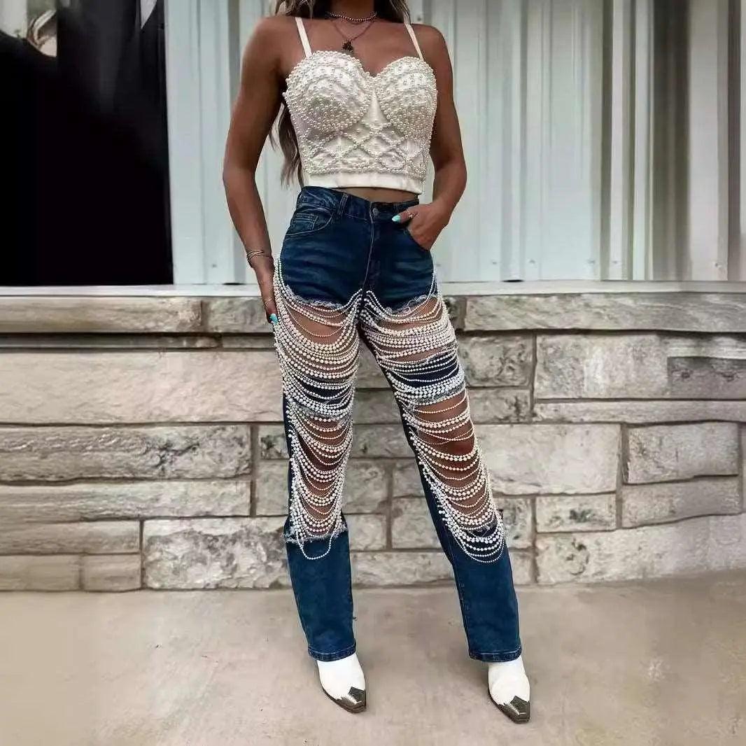 Bead Chain Jeans - MRC STORE