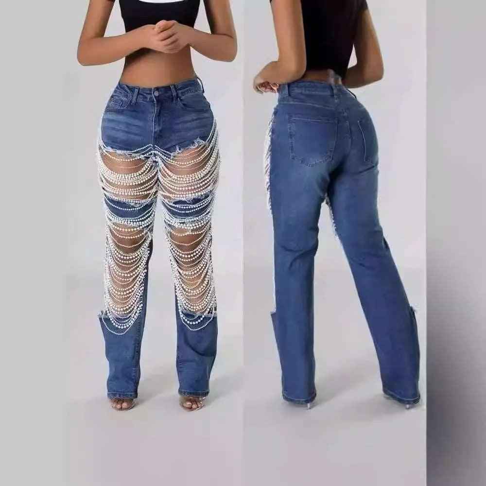 Bead Chain Jeans