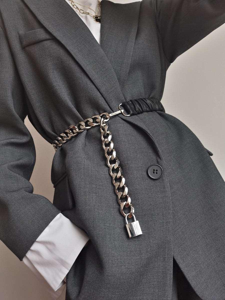 Belt Female Chain Stitching Elastic Waist With Skirt Girdle - MRC STORE