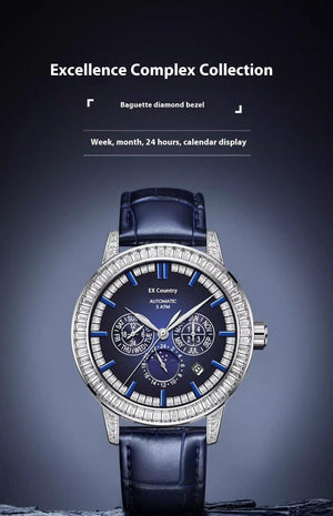 Bexei 9157 Luxury Men’s Watch – Blue Crystal Bezel, 5ATM Waterproof - MRC STOREAccessoriesMy StoreBEXEI 9157 Luxury Men's Watch – Blue Crystal Bezel, 46 Zircons, 5ATM Waterproof - MRC STOREMRC STORECJJX228254501AZBlue