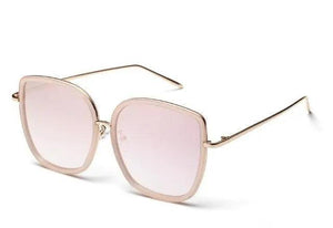 Big Square Vintage Sunglasses with Transparent Frame - MRC STORE